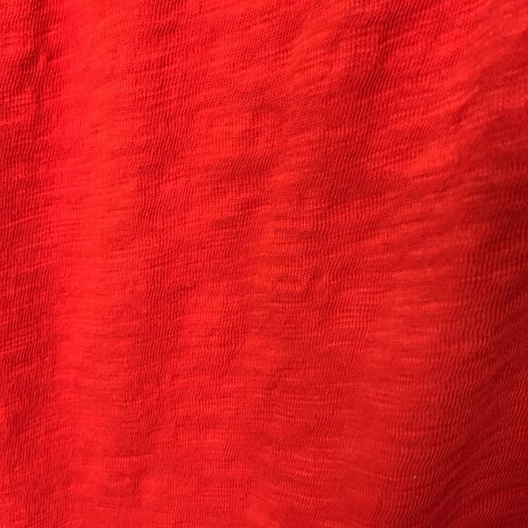 Saturday Sunday Anthropologie Felicia Orange Red SS Boho Peasant Top Size L - Picture 6 of 11